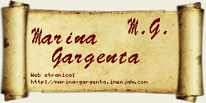 Marina Gargenta vizit kartica